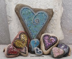 Custom order of Heart Stones Summer 2013