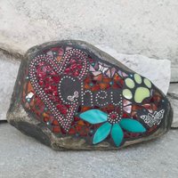 Reserved- Pet Memorial Garden Stones - Mosaic Custom Order