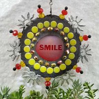 Smile Sun, Garden Wind Spinner, Home and Garden Decor, Gardening Gift,