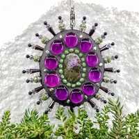 Gemstone Garden Spinner, Purple Rays, Home Decor, Garden Decor, Gardening Gift