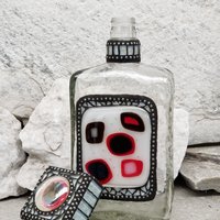 Mosaic Liquor Bottle “Card Night” Up-cycled Decanter