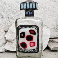 Mosaic Liquor Bottle “Card Night” Up-cycled Decanter