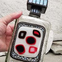 Mosaic Liquor Bottle “Card Night” Up-cycled Decanter