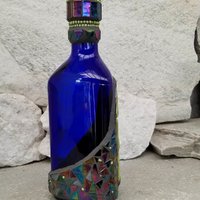 Mosaic Liquor Bottle "In Balance 2” Up-cycled Decanter