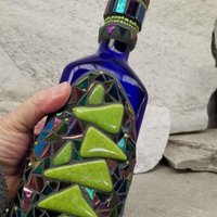 Mosaic Liquor Bottle "In Balance 2” Up-cycled Decanter