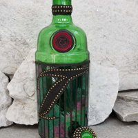 Mosaic Liquor Bottle “Tanquery” Up-cycled Decanter