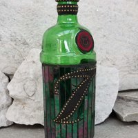 Mosaic Liquor Bottle “Tanquery” Up-cycled Decanter