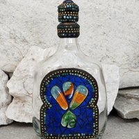 Mosaic Liquor Bottle “Exclaimation” Up-cycled Decanter