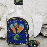 Mosaic Liquor Bottle “Exclaimation” Up-cycled Decanter