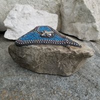 Cornflower Blue Heart,  Mosaic / Garden Stone