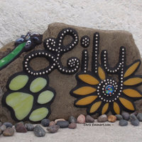 Reserved- Pet Memorial Garden Stones - Mosaic Custom Order