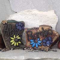 Reserved- Pet Memorial Garden Stones - Mosaic Custom Order