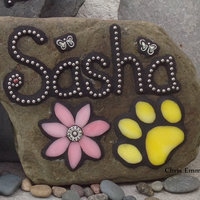 Smaller Pet Memorial Garden Stones - Mosaic Custom Order