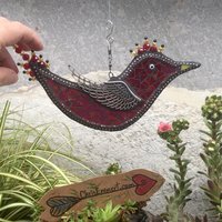 Red Bird Garden Spinner, Home Decor, Garden Decor, Gardening Gift,