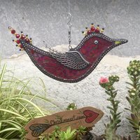 Red Bird Garden Spinner, Home Decor, Garden Decor, Gardening Gift,