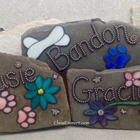 Larger Pet Memorial Garden Stones-1 - Mosaic Custom Order