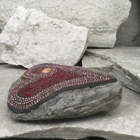 Red Valentine Heart, Garden Stone