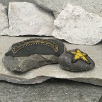 Moon and Star Mosaic / Porch Decor, Garden stone