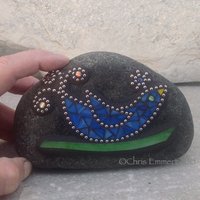 Blue Bird on a Branch Mosaic -Garden Stone