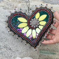 Sunflower Heart Garden Spinner, Home Decor, Garden Decor, Gardening Gift,