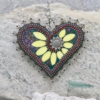 Sunflower Heart Garden Spinner, Home Decor, Garden Decor, Gardening Gift,