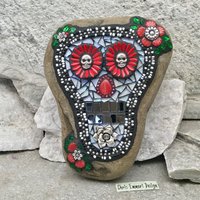 Dia de los Muertos / Day of the Dead / Skull Mosaic  / Garden Stone (3)