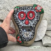 Dia de los Muertos / Day of the Dead / Skull Mosaic  / Garden Stone (3)