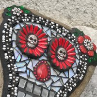 Dia de los Muertos / Day of the Dead / Skull Mosaic  / Garden Stone (3)