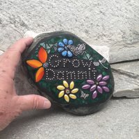 Grow Dammit Garden Stone, Porch Decor, Garden Decor'