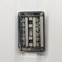 Mirror and Pewter Switch Plate, Leaves