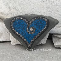 Blue heart mosaic