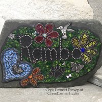 Reserved- Pet Memorial Garden Stones - Mosaic Custom Order