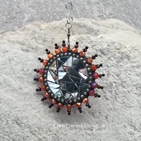 Dark Orange and Purple/Blue Garden Spinner, Home Decor, Garden Decor, Gardening Gift,