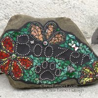 Larger Pet Memorial Garden Stones- Mosaic Custom Order