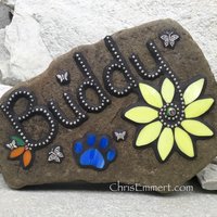 Reserved- Pet Memorial Garden Stones - Mosaic Custom Order