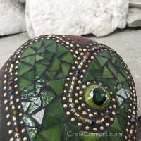 Green Heart, Garden Stone, Mosaic, Garden Decor