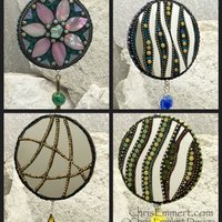 Garden Spinners #1 Group Mosaic, Mosaic Rock, Mosaic Garden Stone, Home Decor, Gardening, Gardening Gift,