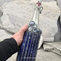 Mosaic Bottle. (1) Up-cycled Decanter, for Cooking Sherry, Olive Oil, Vinegar, Housewarming Gift,