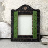 Vintage Look Mixed Media Mosaic Picture Frame, Home Decor