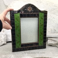 Vintage Look Mixed Media Mosaic Picture Frame, Home Decor