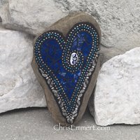 mosaic blue heart