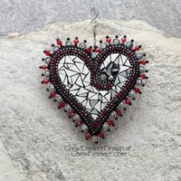 Hummingbird Mirror Heart Garden Spinner, Home Decor, Garden Decor, Gardening Gift,