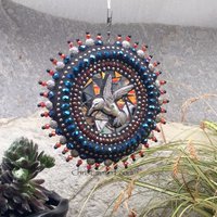 Hummingbird Mosaic Wind Spinner, Home and Garden Decor, Gardening Gift, Suncatcher