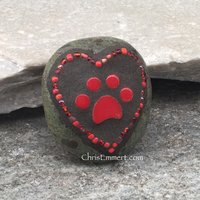 Garden Stone/Paperweights, Paw Heart, Group Mosaic, Pet Memorial, Mosaic Garden Stone, Home Decor, Gardening, Gardening Gift,