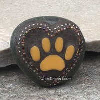 Garden Stone/Paperweights, Paw Heart, Group Mosaic, Pet Memorial, Mosaic Garden Stone, Home Decor, Gardening, Gardening Gift,