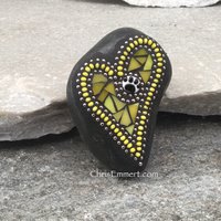 Garden Stone/Paperweights, YellowHeart, Group Mosaic, Pet Memorial, Mosaic Garden Stone, Home Decor, Gardening, Gardening Gift,