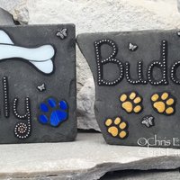 Larger Pet Memorial Garden Stones- Mosaic Custom Order