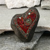 valentine red mosaic heart