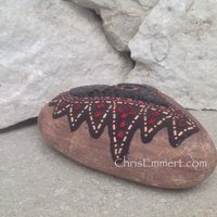 Black Angel Wing Mosaic Heart, Mosaic Rock, Garden Stone, Home Decor, Gardener Gift, Garden Decor,