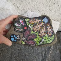 Kitty Cat Pet Memorial Mosaic Garden Stone